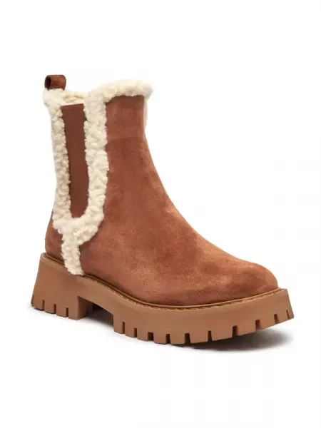 Michael Kors De piele ghete chelsea ASHER | shearling maro