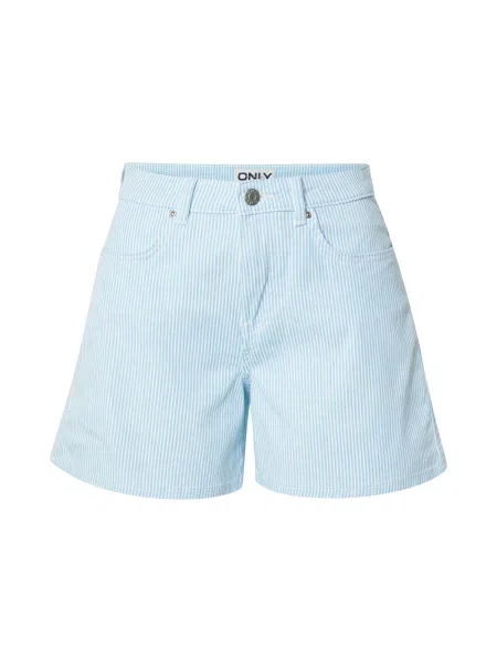 ONLY Pantaloni ONLVOX albastru alb