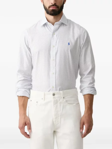 Gulerat tricou polo Polo Ralph Lauren cu decolteu în V fără mâneci maro