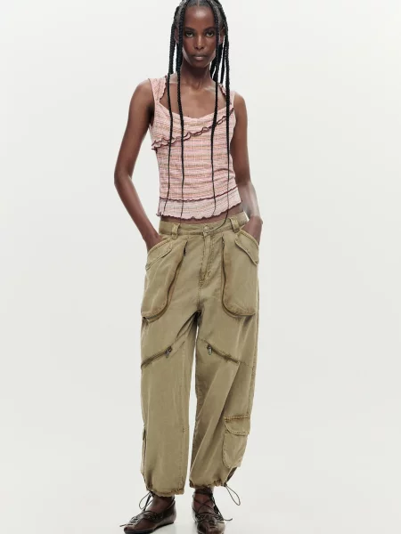 Desigual Pantaloni cu maro