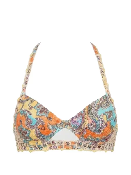 Top Del Maar cu imagine cu model paisley albastru