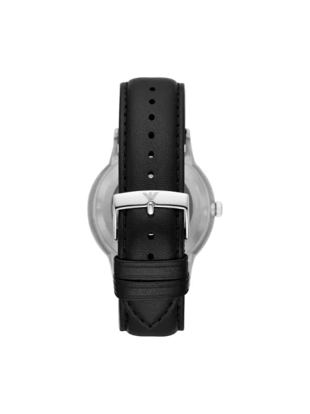 Zegarek Emporio Armani skórzany szary