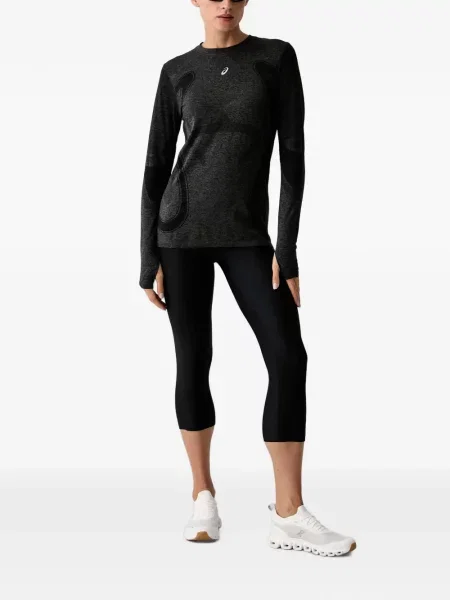 Lung tricou Asics cu imagine gri