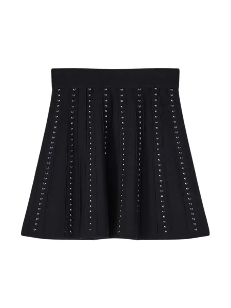 Dzianinowa spódnica mini Motivi czarna