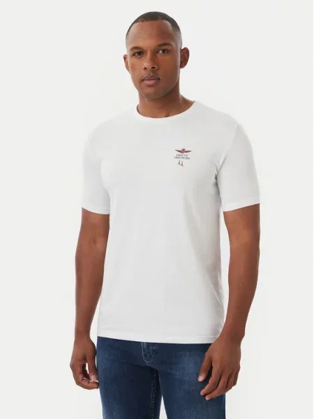Aeronautica Militare Tricou Girocollo alb