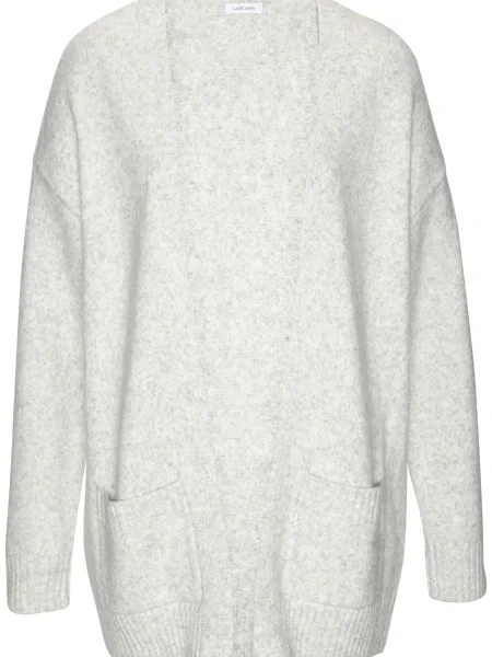 VIVANCE Pletena jopa svetlo siva