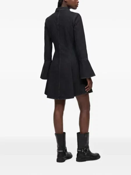 Rochie din denim Karl Lagerfeld Jeans negru