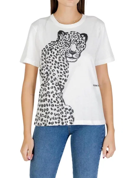 Koszulka Colcci z nadrukiem w panterkę czarna