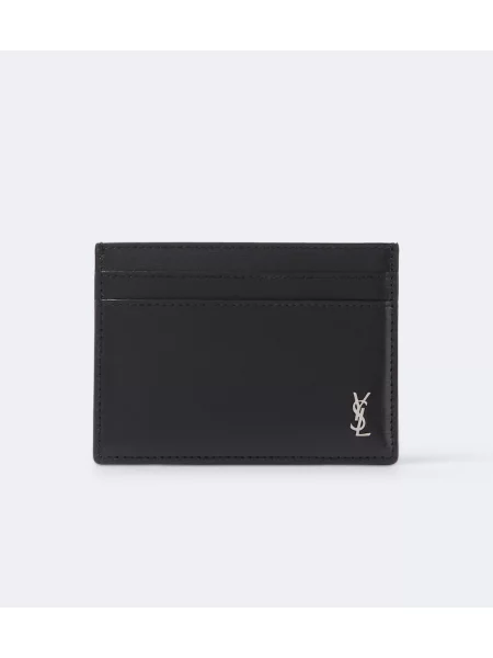 Kožená peňaženka Saint Laurent čierna