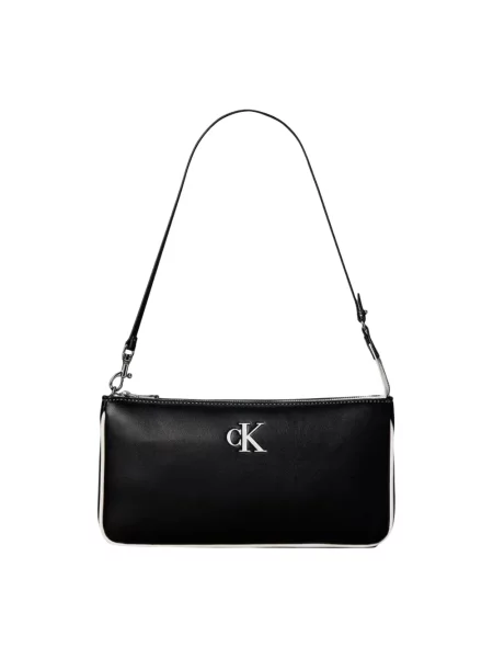 Torebka hobo Calvin Klein skórzana czarna