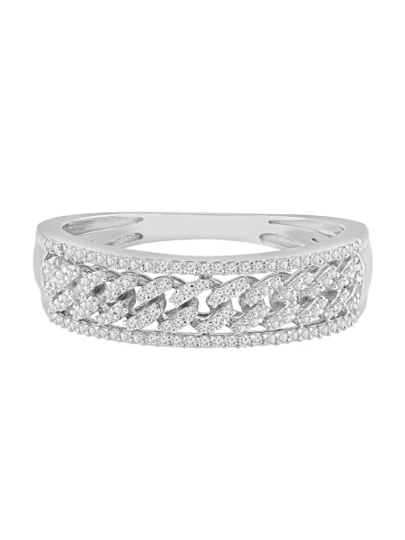 Diamant Exquis Prsteň Ring aus Weißgold mit Diamant strieborná