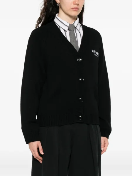 Cardigan Kenzo cu broderie cu model floral negru