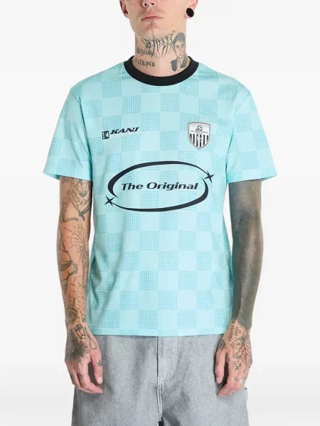 Tricou Karl Kani în carouri albastru