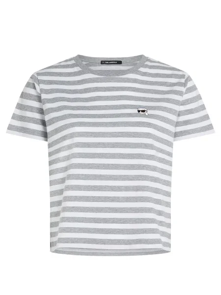 Karl Lagerfeld Tricou gri alb