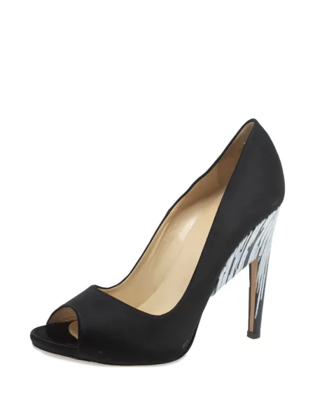 Pantofi cu toc Nicholas Kirkwood din satin negru