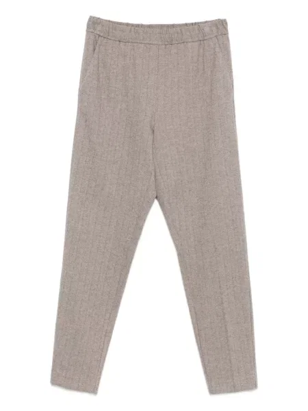 Pantaloni Le Tricot Perugia cu model herringbone