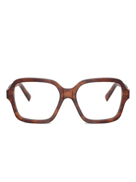 Ochelari de soare Miu Miu Eyewear cu imprimeu geometric maro