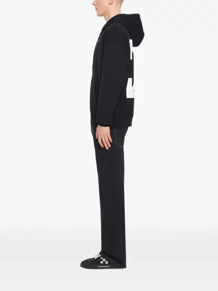 Kapucnis melegítő felső Off-white nyomtatás fehér