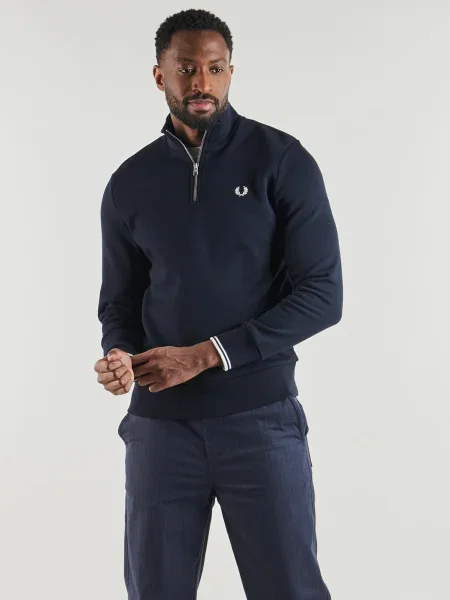 Mikina Fred Perry na polovičný zips modrá