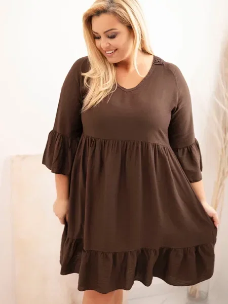 Rochie Kesi Włoski ajurata maro