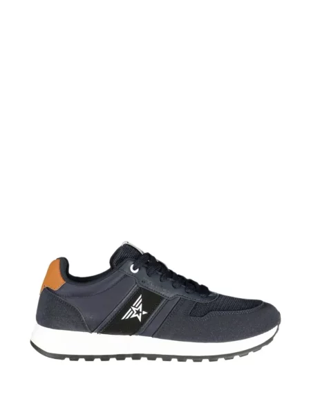 Sneakerși Avirex cu imagine plasă albastru
