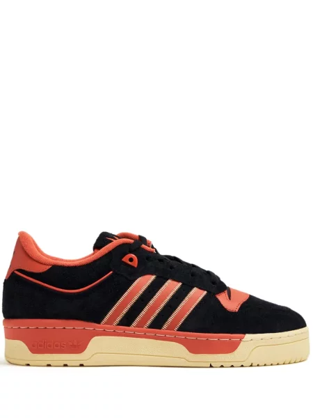 Δερμάτινα sneakers Adidas Ozweego με κορδόνια γκρι