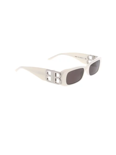 Lniane okulary przeciwsłoneczne Balenciaga Dynasty białe