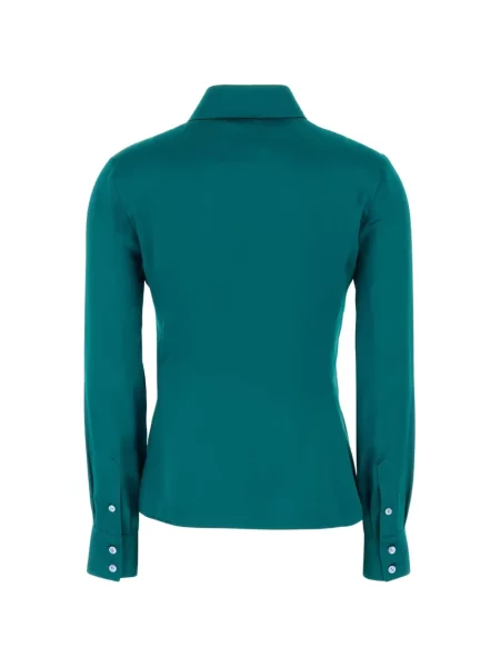 Lung cămașă Gucci din satin albastru
