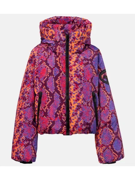 Geacă cu puf Goldbergh cu imagine cu imprimeu animal print