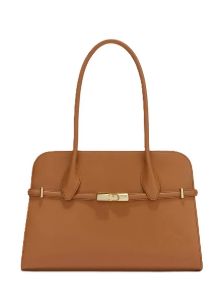 Кожаная сумка Furla коричневая