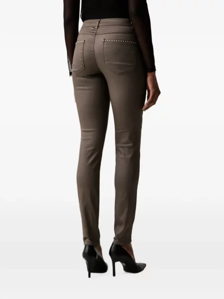 Pantaloni Morgan skinny fit maro