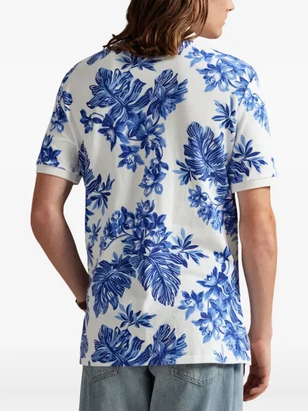 Krótka czapka z daszkiem Polo Ralph Lauren w jodełkę jednorzędowa niebieska