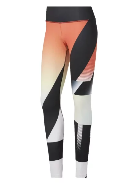 Leggings Reebok cu imagine portocaliu