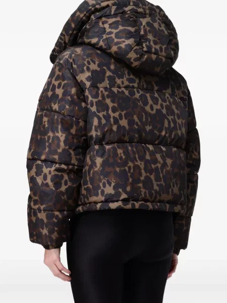 Geacă cu puf Save The Duck cu imagine cu model leopard maro