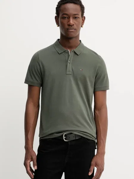 Tommy Jeans polo gładki zielony