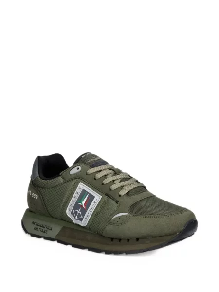 Sneakerși Aeronautica Militare cu autograf verde