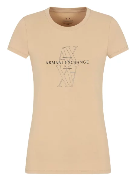Tricou Armani Exchange cu imagine maro