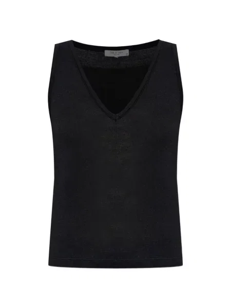 Top Rag & Bone cu decolteu în V negru