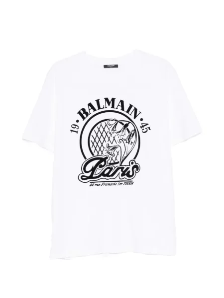 Tricou Balmain cu imagine alb
