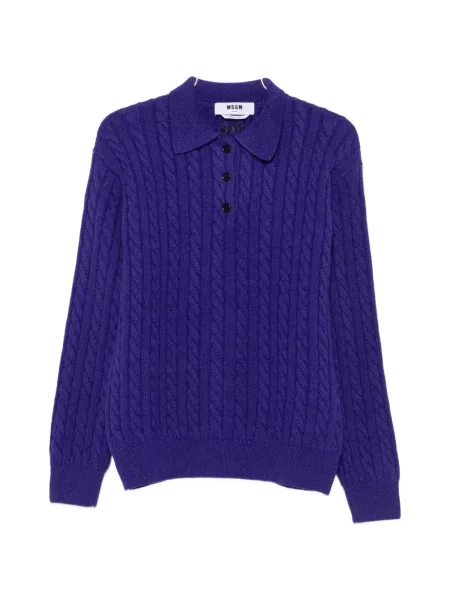 Gulerat tricou polo Msgm violet