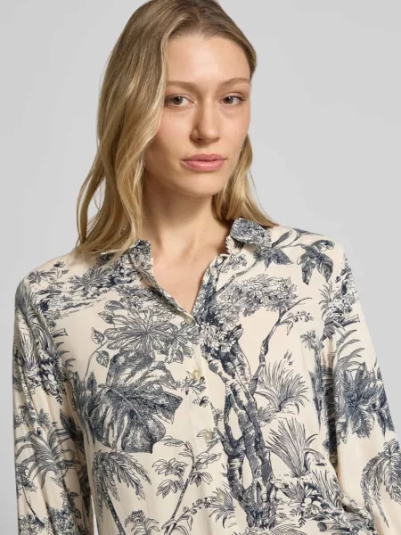 Bluzka o kroju regular fit z Model CARLI 1' Soyaconcept granatowa