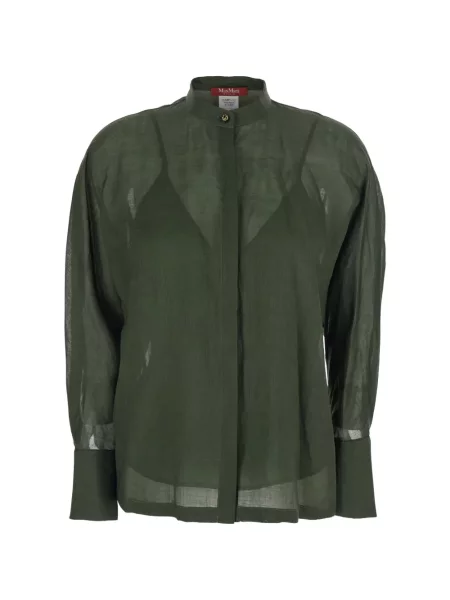Cămașă Max Mara lungă verde