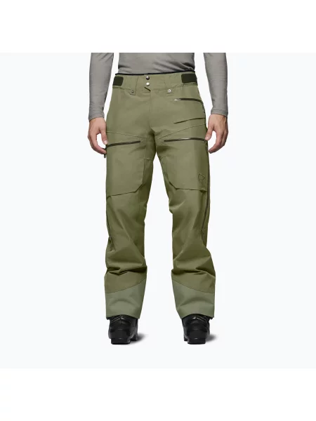 Pantaloni de schi pentru bărbați Norrona Lofoten Gore-Tex Insulated deep lichen green verde