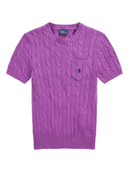 Каубой шапка Polo Ralph Lauren бродирана на райета червено