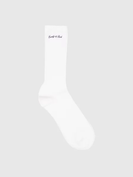 Носки Sporty & Rich с вышивкой белые