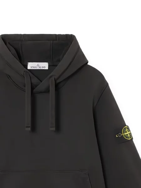 Mikina s kapucí Stone Island s kamínky černá