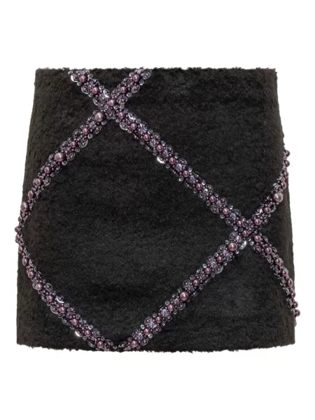 Fusta mini Des Phemmes cu mărgele negru