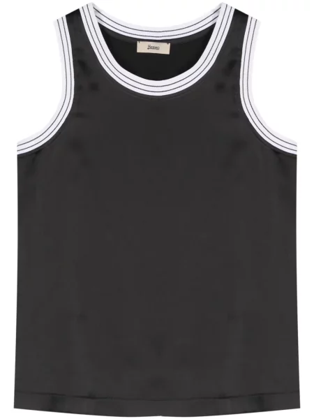 Top Herno din satin negru