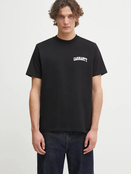 T-shirt Carhartt WIP S/S University Script T-Shirt UNISEX Black/ White L λευκό