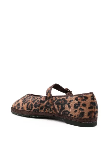 Balerini Flabelus cu imagine cu model leopard maro